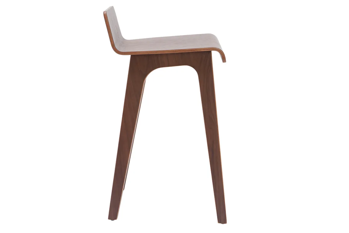 Clearance Miliboo Taburete / Silla de bar madera oscura 65 cm BALTIK