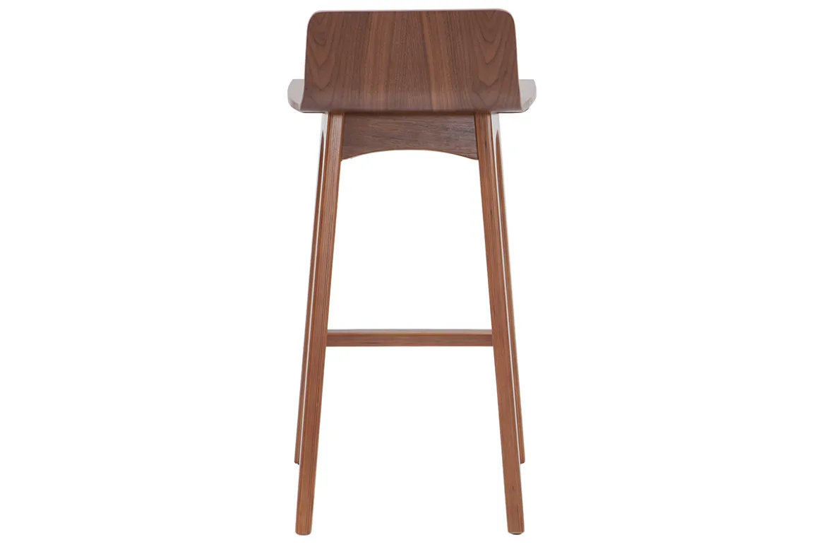 Clearance Miliboo Taburete / Silla de bar madera oscura 65 cm BALTIK