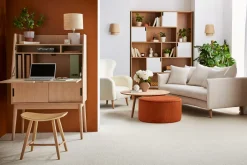 Discount Miliboo Taburete bajo de madera clara 46,5 cm DEMORY