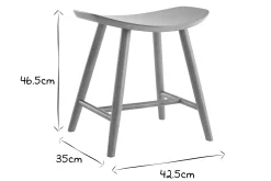 Discount Miliboo Taburete bajo de madera clara 46,5 cm DEMORY
