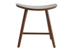Fashion Miliboo Taburete bajo de nogal 46,5 cm DEMORY