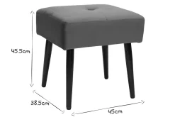 Outlet Miliboo Taburete bajo de tejido efecto aterciopelado texturizado terracota y metal negro 46 cm GUESTA