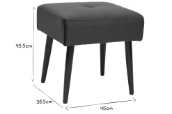 Shop Miliboo Taburete bajo de tejido efecto aterciopelado texturizado verde oscuro y metal negro 46 cm GUESTA