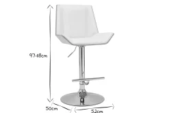 Best Miliboo Taburete de bar blanco y madera clara MELKIOR