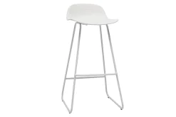 Fashion Miliboo Taburete de bar diseño blanco lote de 2 ELLA