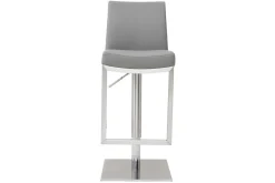 New Miliboo Taburete de bar diseño contemporáneo - metal y PU gris - KYLE
