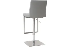 New Miliboo Taburete de bar diseño contemporáneo - metal y PU gris - KYLE