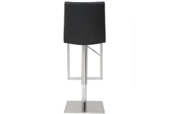 Best Sale Miliboo Taburete de bar diseño contemporáneo - metal y PU negro - KYLE