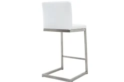Online Miliboo Taburete de bar diseño contemporáneo con pies de aluminio (lote de 2) STELLAR
