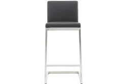 Flash Sale Miliboo Taburete de bar diseño contemporáneo - aluminio y PU negro lote de dos STELLAR