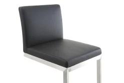Flash Sale Miliboo Taburete de bar diseño contemporáneo - aluminio y PU negro lote de dos STELLAR