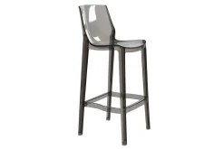 Sale Miliboo Taburete de bar diseño gris ahumado lote de 2 YLAK