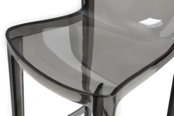 Sale Miliboo Taburete de bar diseño gris ahumado lote de 2 YLAK
