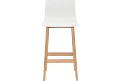 Hot Miliboo Taburete de bar diseño madera y blanco 75cm lote de 2 NEW SURF