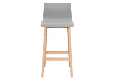 Cheap Miliboo Taburete de bar diseño madera y gris claro 65cm lote de 2 NEW SURF