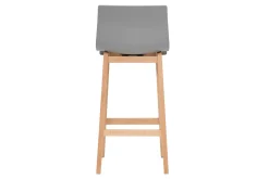 Cheap Miliboo Taburete de bar diseño madera y gris claro 65cm lote de 2 NEW SURF