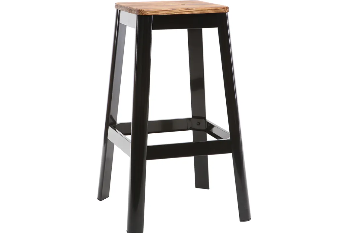 Best Sale Miliboo Taburete de bar diseño negro A75cm NICK