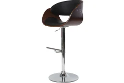 Shop Miliboo Taburete de bar diseño negro y madera BENT
