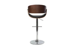 Shop Miliboo Taburete de bar diseño negro y madera BENT