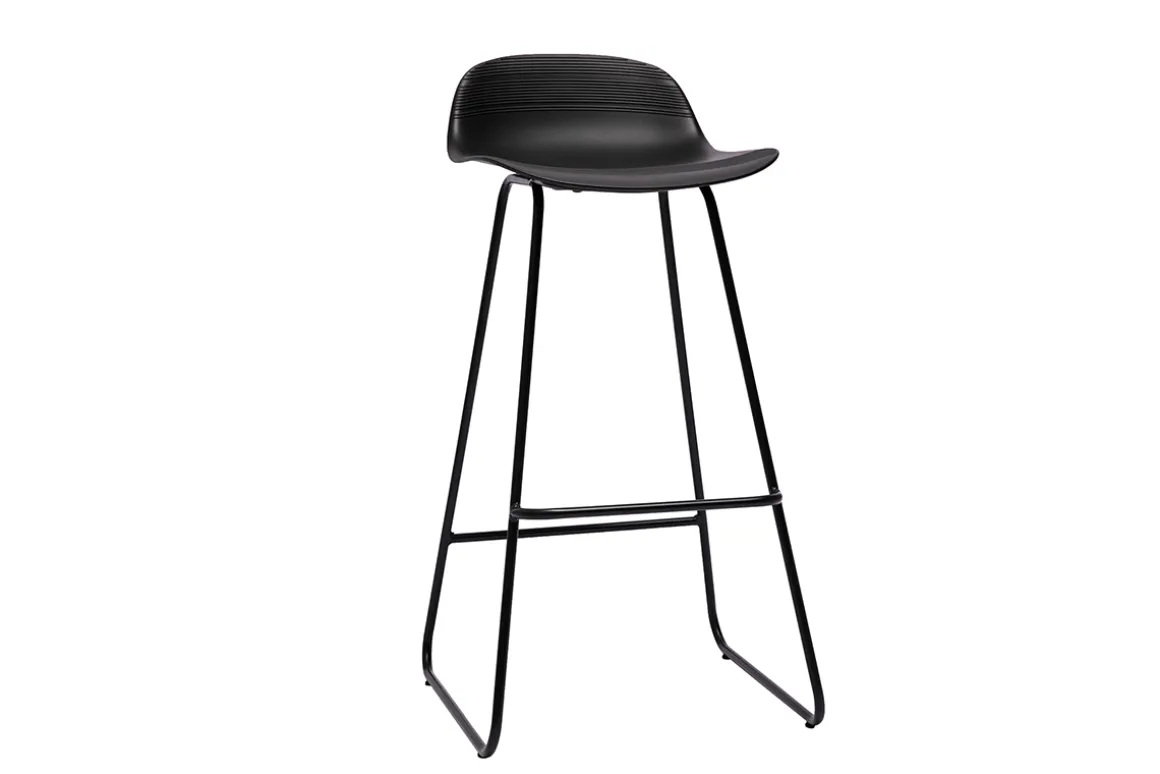 Hot Miliboo Taburete de bar diseño negro lote de 2 ELLA