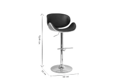 Best Miliboo Taburete de bar diseño negro y madera clara WALNUT