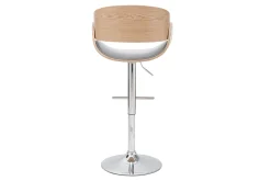 Cheap Miliboo Taburete de bar diseño tejido gris claro y madera clara BENT