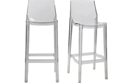 Best Miliboo Taburete de bar diseño transparente lote de 2 YLAK