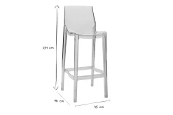 Best Miliboo Taburete de bar diseño transparente lote de 2 YLAK