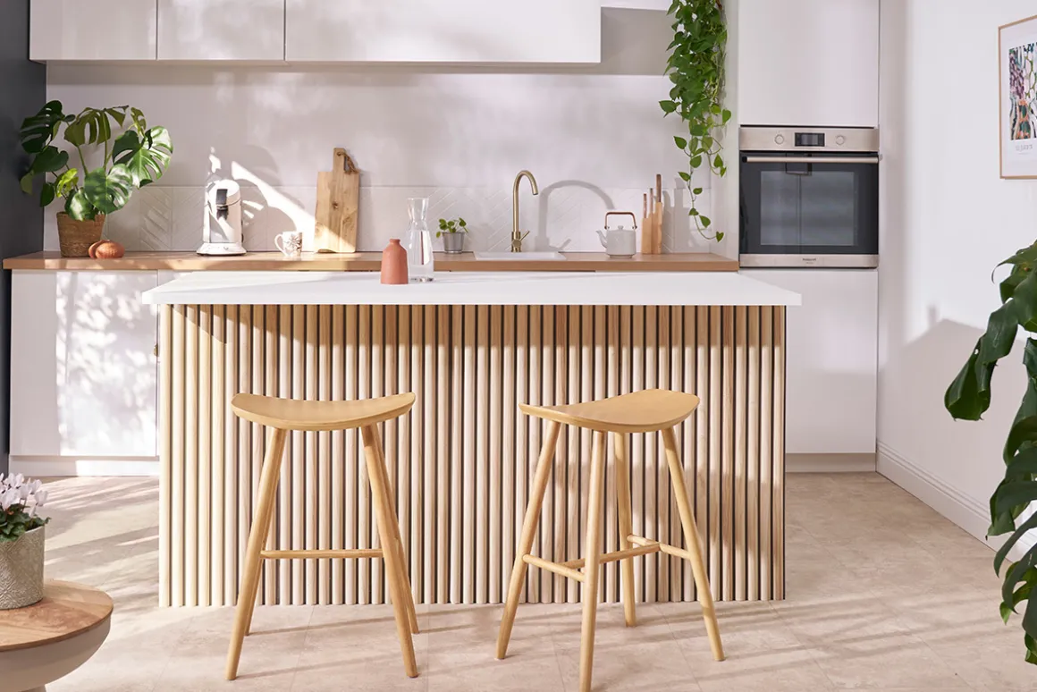 Best Sale Miliboo Taburete de bar madera clara 65 cm DEMORY