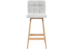 Outlet Miliboo Taburete de bar madera y gris perla 65cm lote de 2 KLARIS