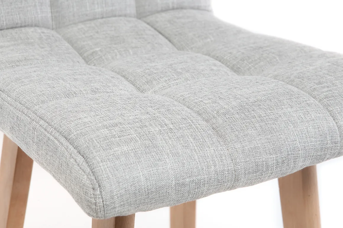 Outlet Miliboo Taburete de bar madera y gris perla 65cm lote de 2 KLARIS