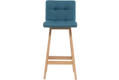 Online Miliboo Taburete de bar madera y azul petróleo 65cm lote de 2 KLARIS