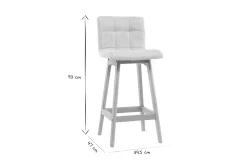 Online Miliboo Taburete de bar madera y azul petróleo 65cm lote de 2 KLARIS
