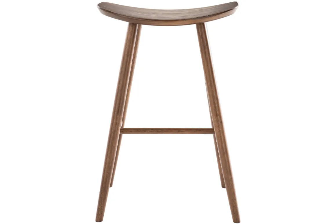 Discount Miliboo Taburete de bar moderno nogal 72cm DEMORY