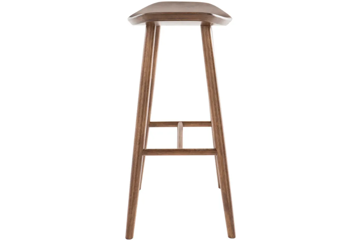 Discount Miliboo Taburete de bar moderno nogal 72cm DEMORY
