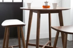 Discount Miliboo Taburete de bar moderno nogal 72cm DEMORY