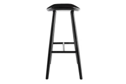Fashion Miliboo Taburete de bar moderno nogal 72cm DEMORY