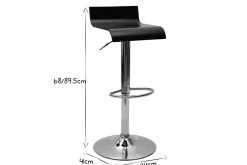 Fashion Miliboo Taburete de bar SURF color negro