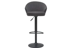 Outlet Miliboo Taburete de bar tejido gris IZAAC