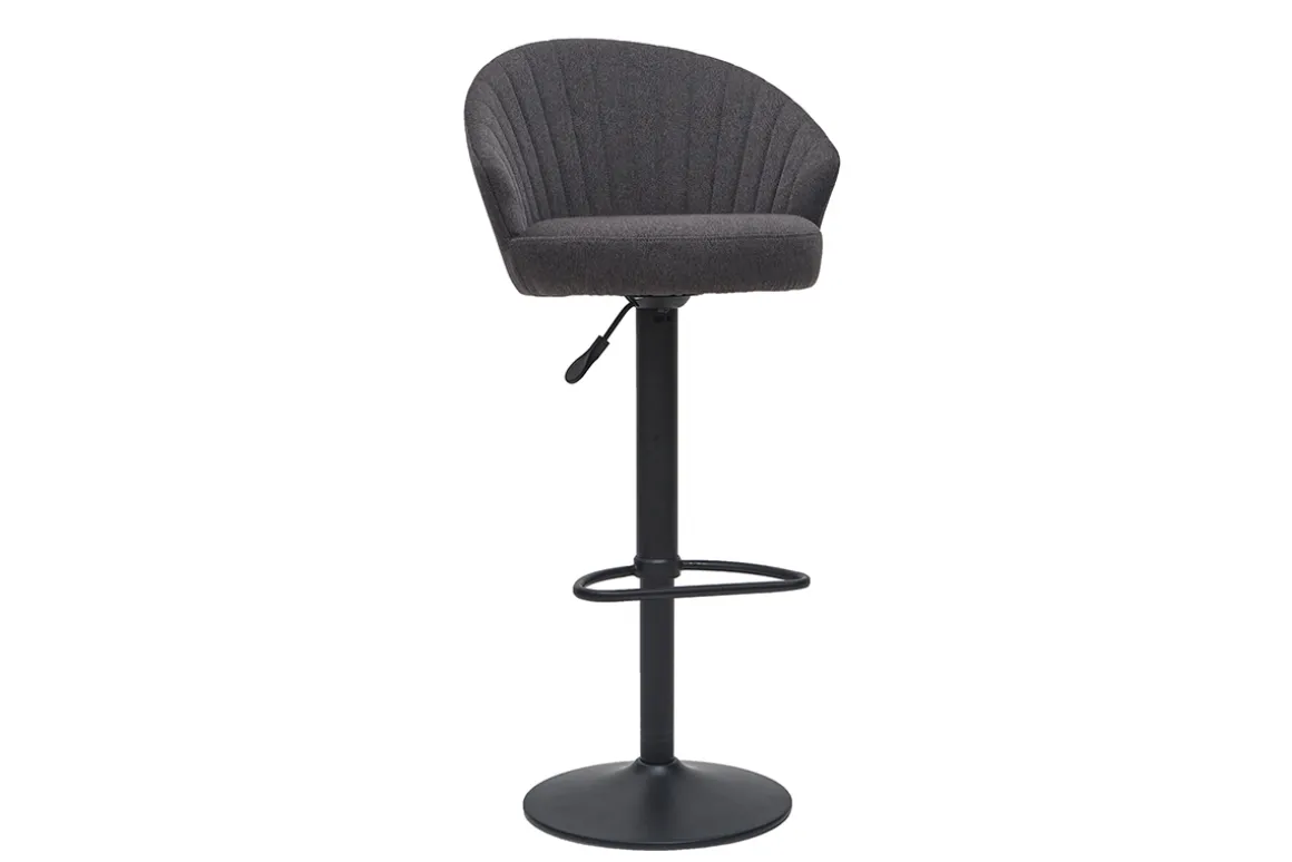 Outlet Miliboo Taburete de bar tejido gris IZAAC