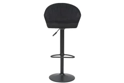 Cheap Miliboo Taburete de bar terciopelo negro IZAAC