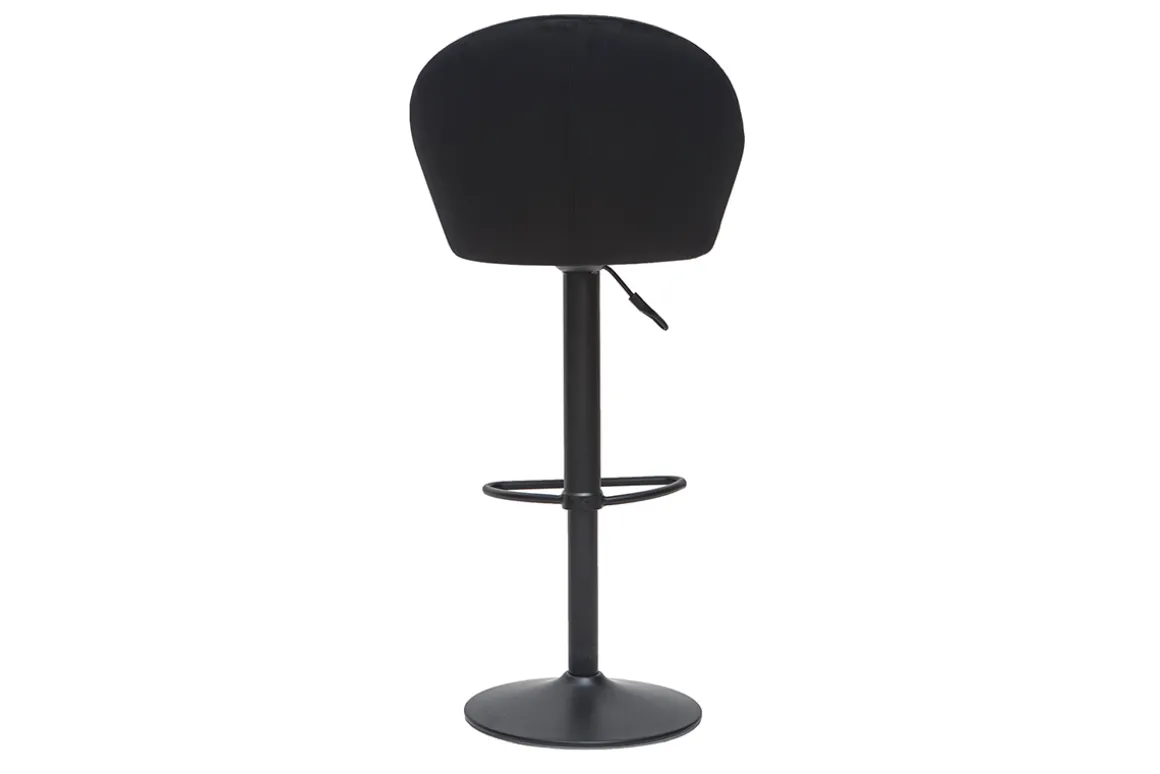 Cheap Miliboo Taburete de bar terciopelo negro IZAAC