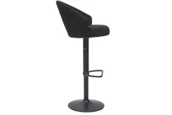 Cheap Miliboo Taburete de bar terciopelo negro IZAAC