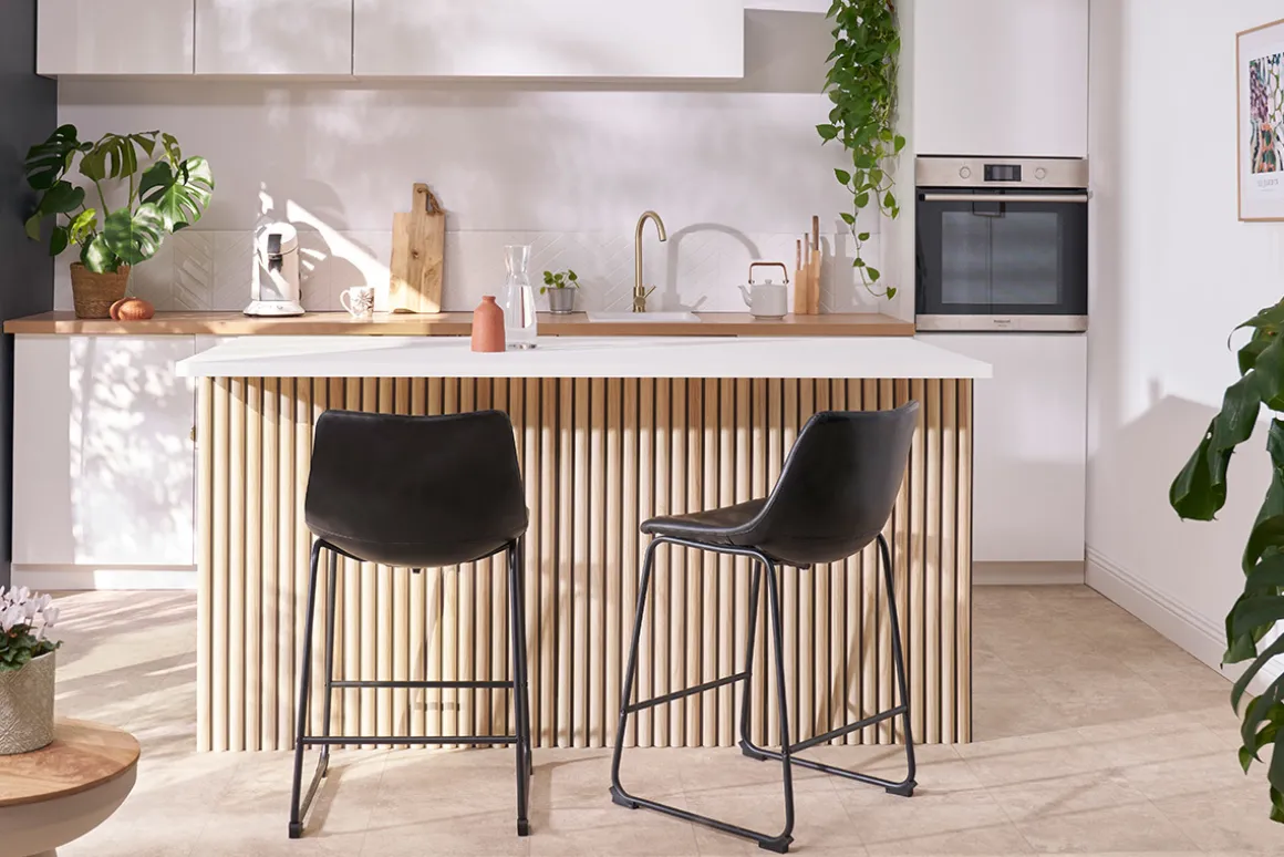 Hot Miliboo Taburete de bar vintage PU negro 61cm lote de 2 NEW ROCK