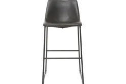 Clearance Miliboo Taburete de bar vintage PU negro 73cm lote de 2 NEW ROCK