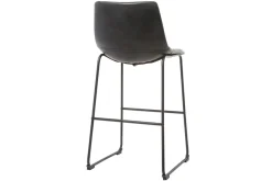 Clearance Miliboo Taburete de bar vintage PU negro 73cm lote de 2 NEW ROCK