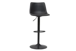 Best Sale Miliboo Taburete de bar vintage regulable PU negro 61cm lote de 2 NEW ROCK
