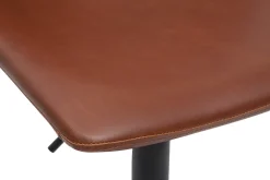 Store Miliboo Taburete de bar vintage regulable PU marrón claro 61cm lote de 2 NEW ROCK