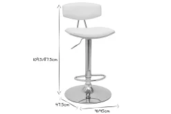 Cheap Miliboo Taburete de cocina de diseño regulable blanco y madera clara VASCO