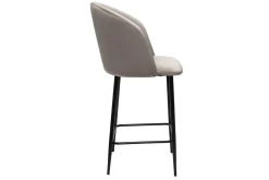 Sale Miliboo Taburete de cocina de diseño de terciopelo topo VANITY